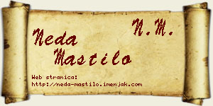 Neda Mastilo vizit kartica